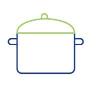 Use lids on pots and pans while cooking