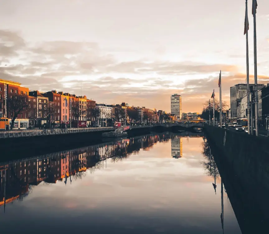 Photo of the Liffey river in Dublin